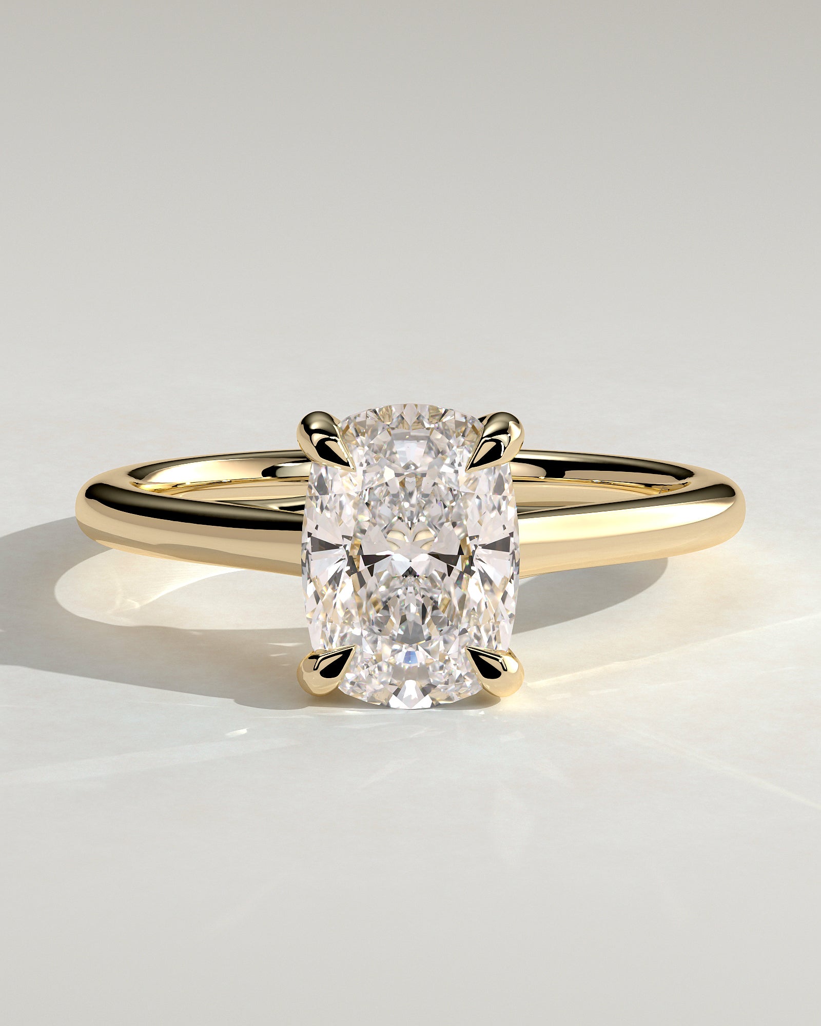 Round Halo, Pave & Split Shank Engagement Ring – 1.93 CT Lab Grown Diamond